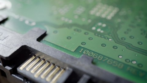Hard disk drive extreme close up stock footage
