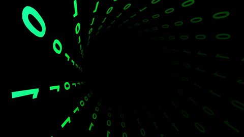 Digital background green matrix. Binary computer code. Hacker concept.