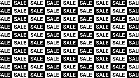 Sale for Black Friday – advertising animation. Text banner for seasonal and holiday sales. Kitnetic typography. Modern, dynamic motion design for shop or online shopping. Website title. 