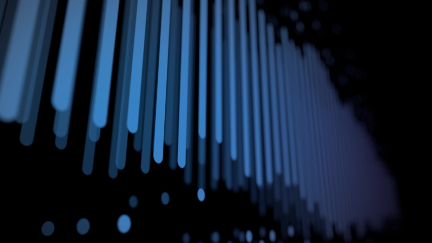 Sound or audio 3d waveform on black background. soundwave design. Pulse music player. Futuristic digital sound wave concept. Sound wave from equalizer.  4K video  | Shutterstock HD Video #1085761376