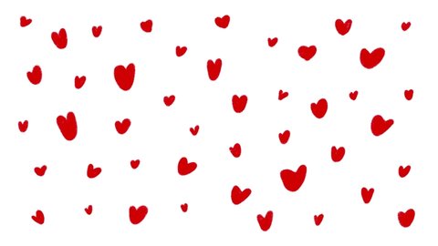 Drawn 2D Heart animation, 2D animated Heart pattern, Valentine day animation heart