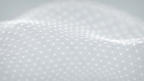 3D animation - Modern abstract geometric background of a dotted interconnected mesh pattern with slow wavy looping motion - Powered by Shutterstock - Get 15% off with code: PIKWIZARD15