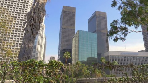 Los Angeles downtown view in slow motion 180fps