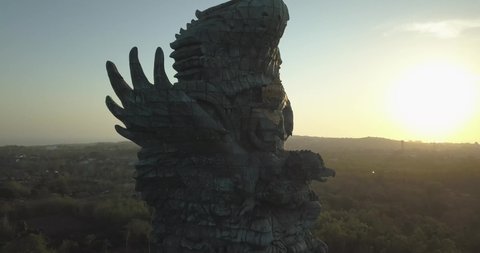 Badung, Bali, Indonesia - Oct 04 2018 : Garuda Wisnu Kencana statue also GWK statue is a 122-meter tall statue located in Garuda Wisnu Kencana Cultural Park