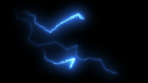 Longshot Thunder Lighting Strike Futuristic Realistic Stock Footage ...