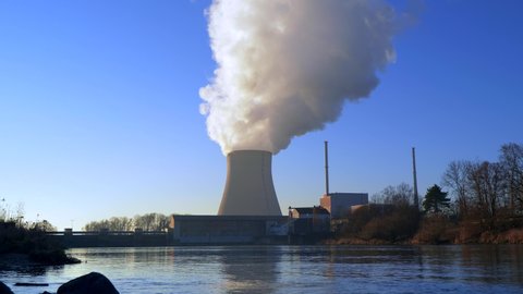 Nuclear power plant Isar 2, Ohu, near Landshut, Bavaria, Germany, Europe, 14. January 2022
