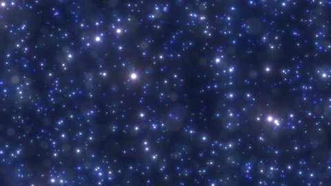 Beautiful Sparkle Overlay of Deep Blue Sapphire Shiny Falling Glitter - 4K Seamless VJ Loop Motion Background Animation