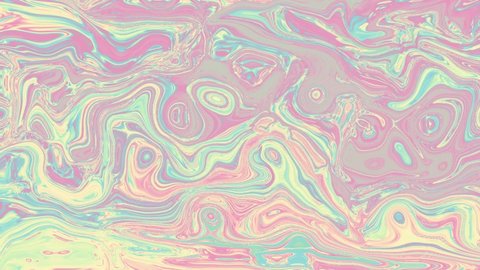 Abstract Animation Color Wavy. Trendy Colorful Fluid Abstraction Flow.