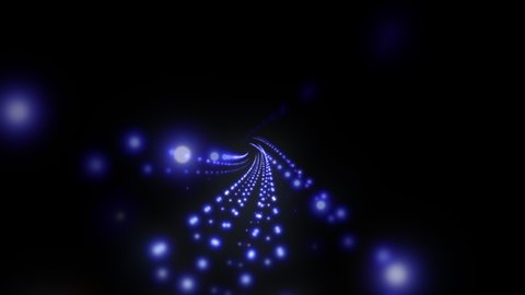 Neon disco blue dots and lines, motion abstract business and corporate style background