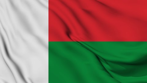 Flag of Madagascar. High quality 4K resolution