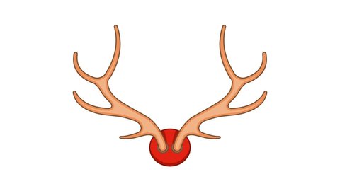 Antlers icon animation cartoon best object isolated on white background