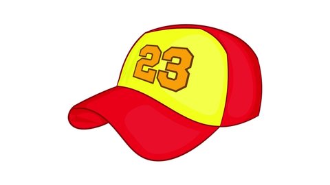 Baseball cap icon animation cartoon best object isolated on white background