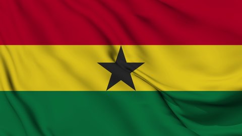 Flag of Ghana. High quality 4K resolution