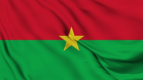 Flag of Burkina Faso. High quality 4K resolution