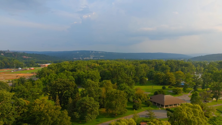 This beautiful video shows aerial views of Stewart Park and the Lush Green Trees