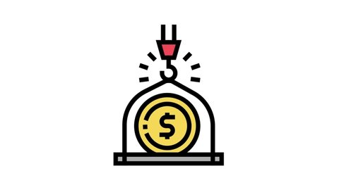 weight of money wealth color icon animation