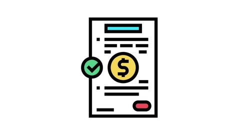 finance investment agreement color icon animation