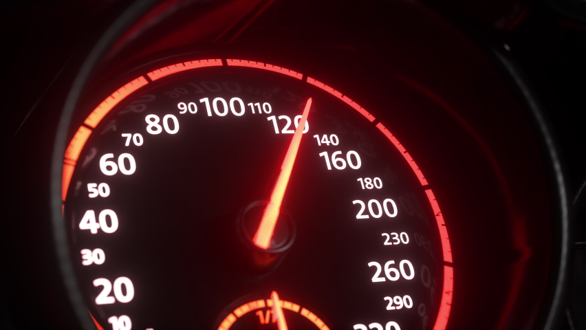 Car speedometer going up . High speed. Royalty-Free Stock Footage #1085940230