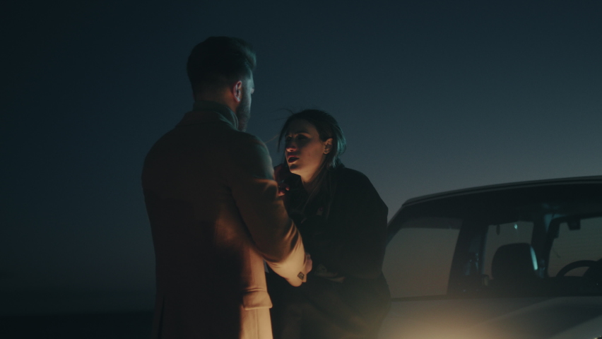 Couple Couple Looks At Each Other