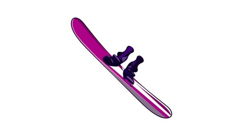 Snowboard sport equipment icon animation cartoon best object isolated on white background