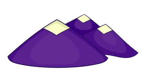 Mountain landscape icon animation cartoon best object isolated on white background