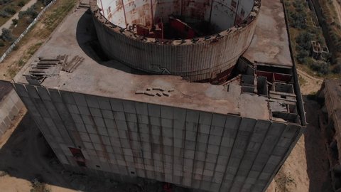 Flying over the unfinished and abandoned Crimean nuclear power plant