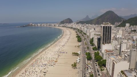 Copacabana beach. City of Rio de Janeiro, Brazil. South America.