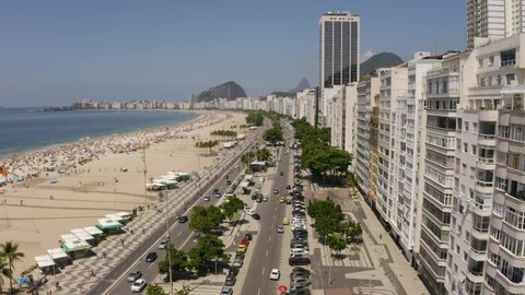 Copacabana beach. City of Rio de Janeiro, Brazil. South America.