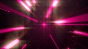 4k Pink Dance of Lights Animation Background Concert Seamless Loop.