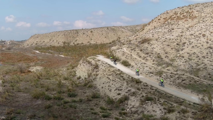 A family on a mountain bike tour