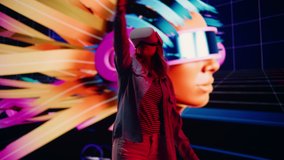 Digital Artist Using VR Software to Create a 3D Piece of Art: Designing a Stylish Futuristic Portrait in Interactive Environment on a Big Digital Screen. Female Designer Using Headset and Controllers. - Powered by Shutterstock - Get 15% off with code: PIKWIZARD15
