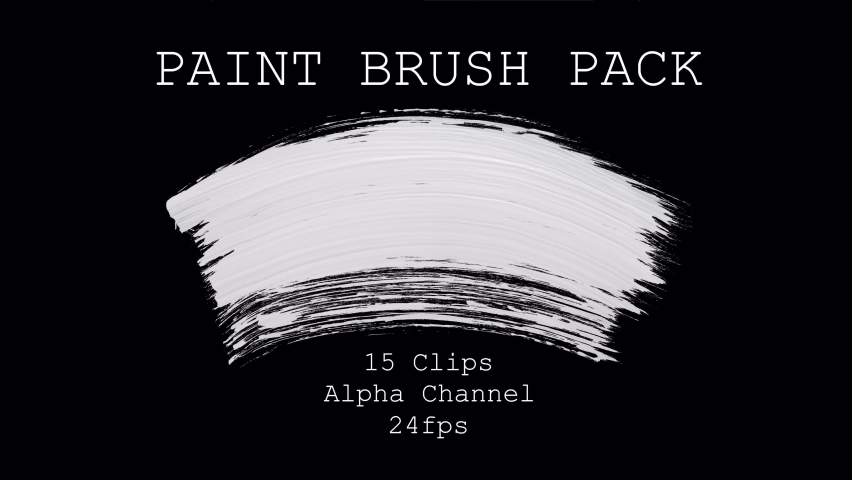 Pack of paint brushes. Perfect for masks and transitions. Alpha channel - transparent background. Royalty-Free Stock Footage #1086018779