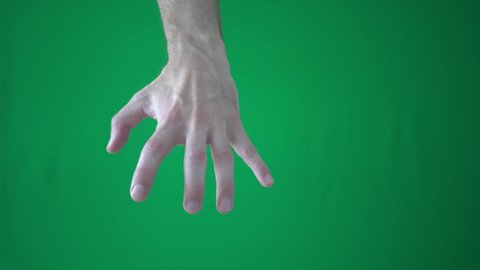 Zombie Hand On Green Background