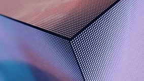 LED screen (video wall, video panel, LED module) is  high-tech device with which you can assemble a screen of unlimited size and shape and get a high defenition 2k or 4k image. Shot in motion. Closeup - Powered by Shutterstock - Get 15% off with code: PIKWIZARD15