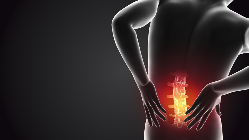 Human holding back due to back pain Royalty-Free Stock Footage #1086044204