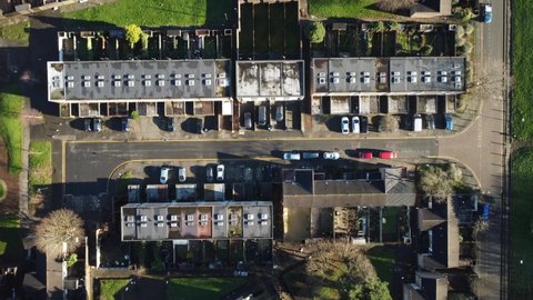 Generic aerial view of Birmingham UK council housing estate