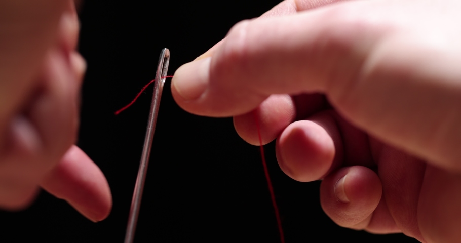 Man Throws Needle Through Glass