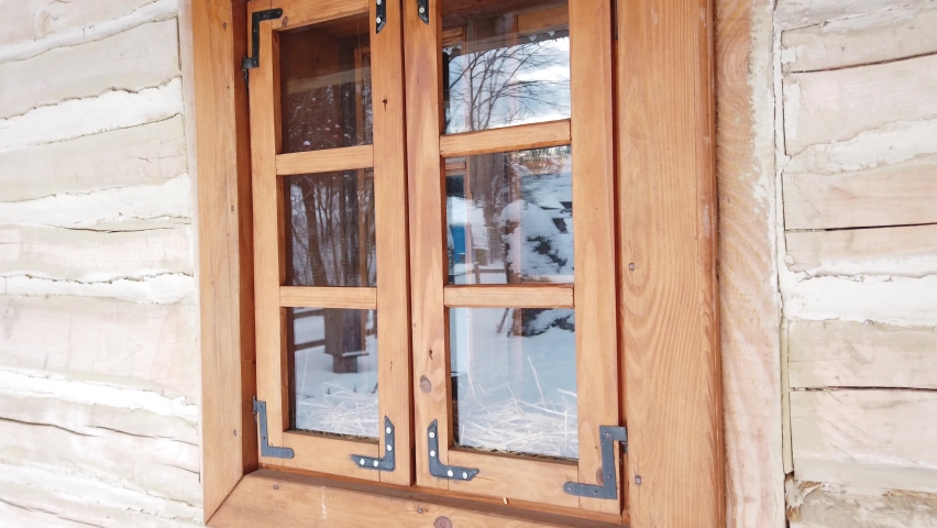 Old Ukrainian traditional vintage village. Elements of architecture. L