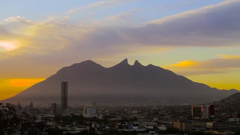 Monterrey, Nuevo Leon. Mexico - CIRCA 2015: Sunrise