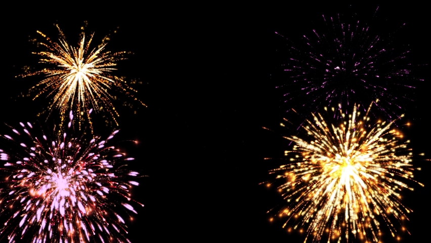 4K. loop seamless of real fireworks background. abstract blur of real golden shining fireworks with bokeh lights in the night sky. glowing fireworks show. New year's eve fireworks celebration.
 | Shutterstock HD Video #1086075632
