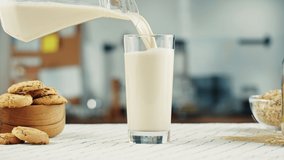 Milk in glass cup close-up. Glass with yogurt, dairy products concept. Drinking fresh lactose-free milk in morning. - Powered by Shutterstock - Get 15% off with code: PIKWIZARD15