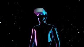 3d render a person wearing vr glasses and transitions into the digital metaverse world - Powered by Shutterstock - Get 15% off with code: PIKWIZARD15