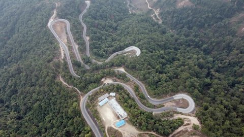 Drone footage of the BP Highway, Bardibas Highway, in the hills and mountains of Nepal.