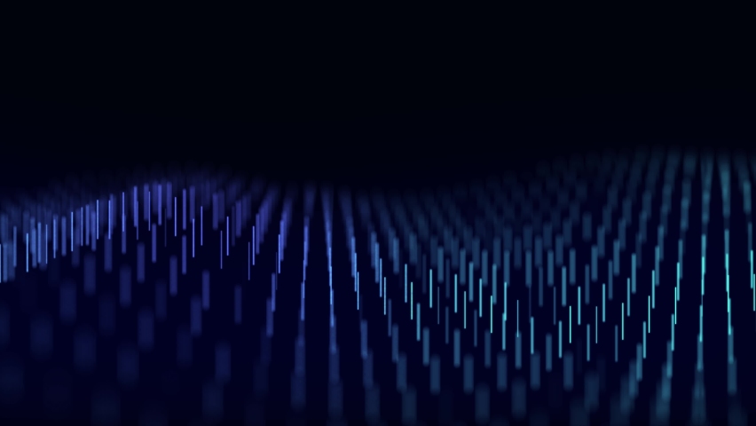 Dynamic wave of lines. Abstract futuristic background. Big data visualization. 3D rendering. Royalty-Free Stock Footage #1086107879