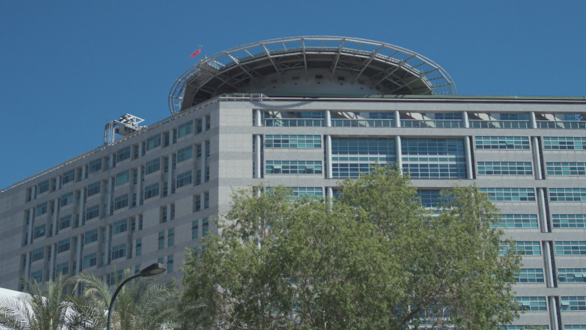 A helipad on the building of the Ichilov Hospital in Tel Aviv.