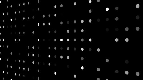 Dots pattern background randomly blinking and moving to lateral direction (seamless loop)