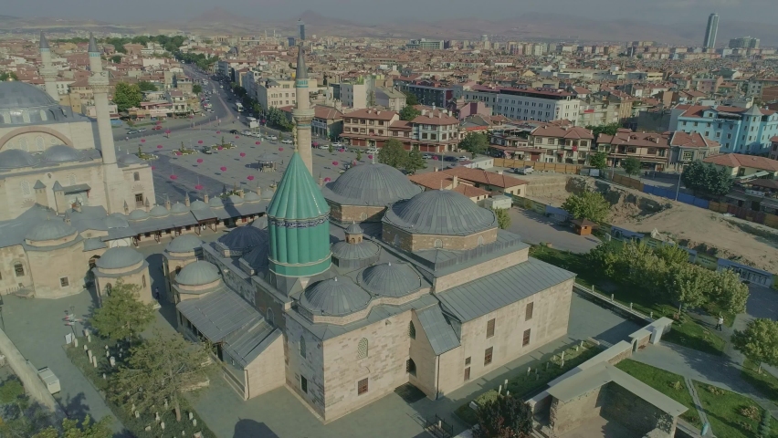 Mevlana Museum and Selimiye Mosque, Konya, Turkey Royalty-Free Stock Footage #1086157004