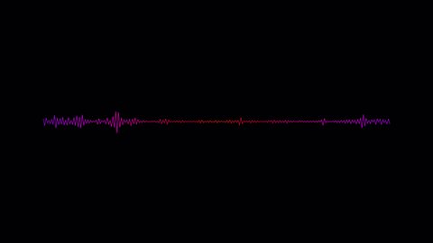 Colorful Digital audio equalizer. Audio spectrum simulation on transparent background. Loopable pulsating sound visualization effect. Multicolor digital backdrop with alpha channel. 4k
