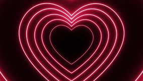 4K Pink Heart Neon Light VJ Loop Abstract Background Loop Animation. Valentine Day Heart Lover Beautiful Background - Powered by Shutterstock - Get 15% off with code: PIKWIZARD15