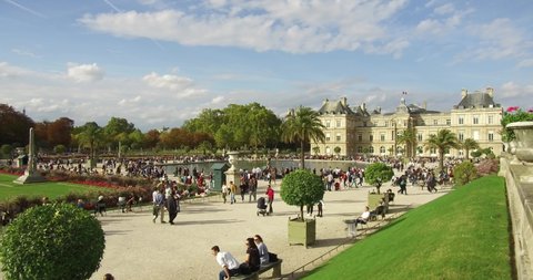 Paris, France. - October 13, 2019. View of the Jardin du Luxembourg.
